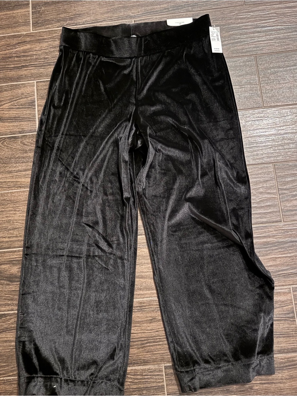 Maurices Black Velvet Sweatpants